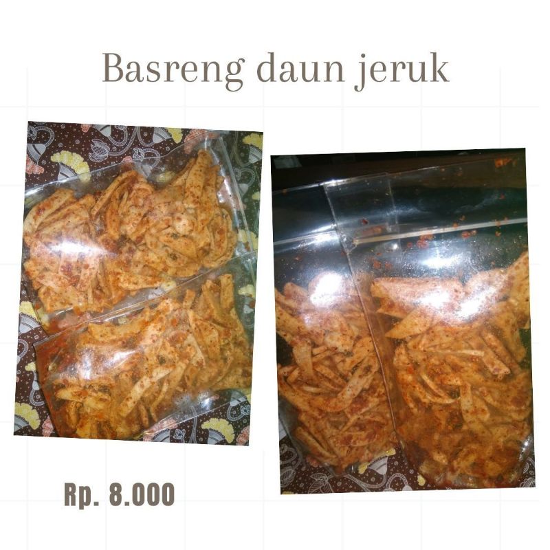 

Bakso goreng basreng pedas daun jeruk