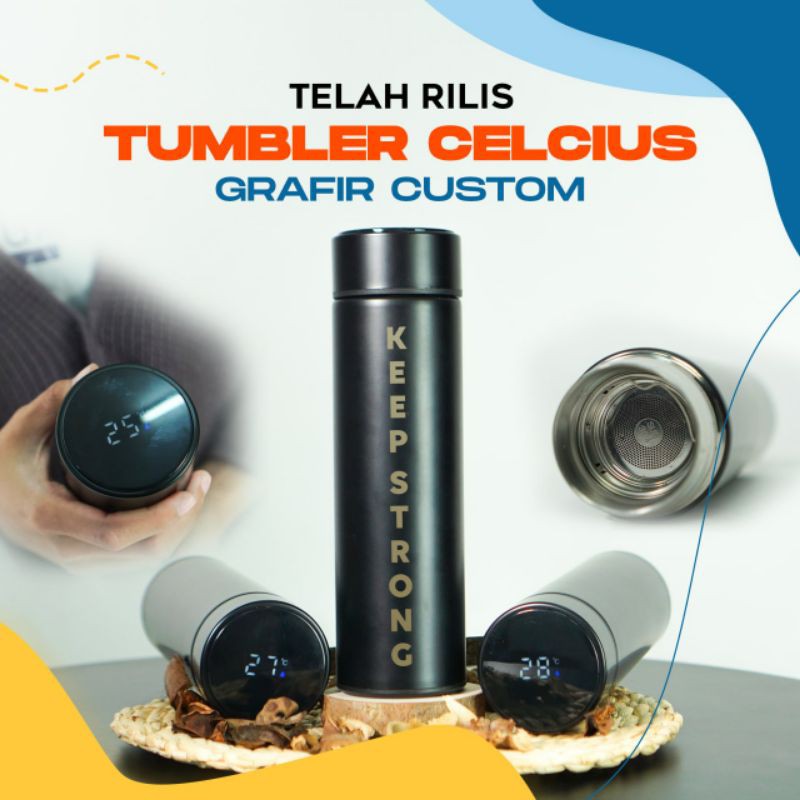

Tumbler Celcius Grafir desain Custom