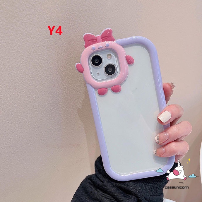 Casing TPU Oppo A57 2022 A15 A17 A17K A12 A7 A5S A16 A54 A16s A55 A31 A9 A5 2020 A15S A35 A11 A11K Gambar Kartun Monster 3D