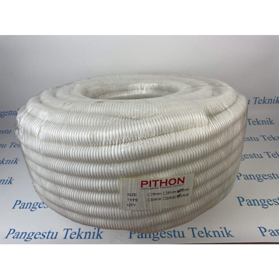 Flexibel Listrik 25mm / Selang Pipa Listrik / Corugated Pipa Putih Rol
