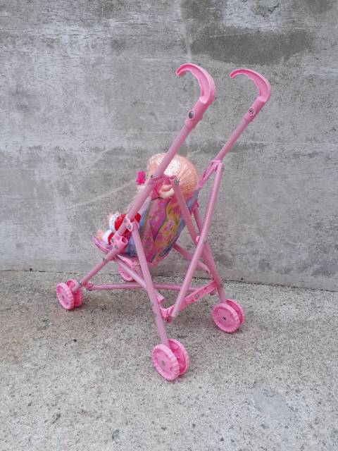 Mainan dorongan bayi dan boneka bisa nangis - Baby stroller edukatif
