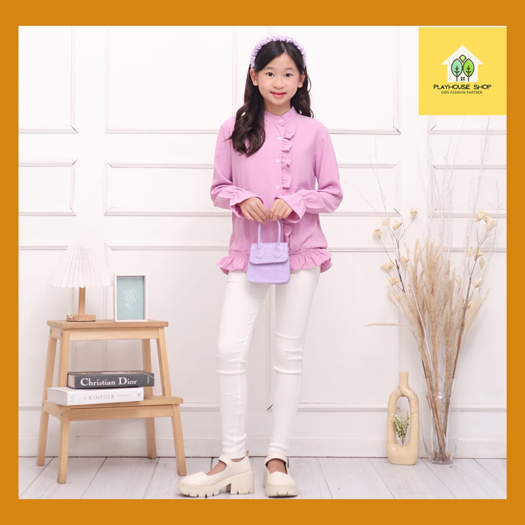 PLAY HOUSE - Blouse Fashion Kids Atasan Baju  Anak Perempuan Umur 6-15 Tahun Model Korea