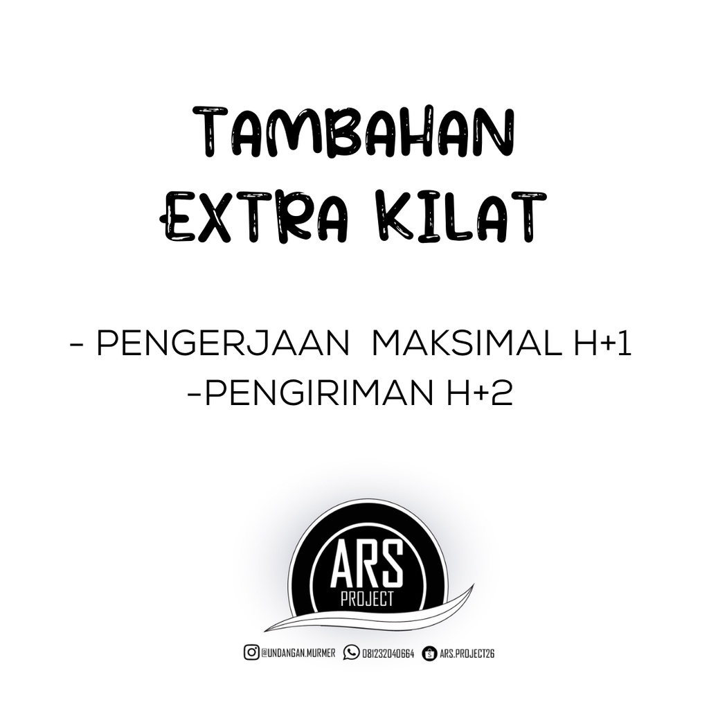 

TAMBAHAN PENGERJAAN EXTRA KILAT