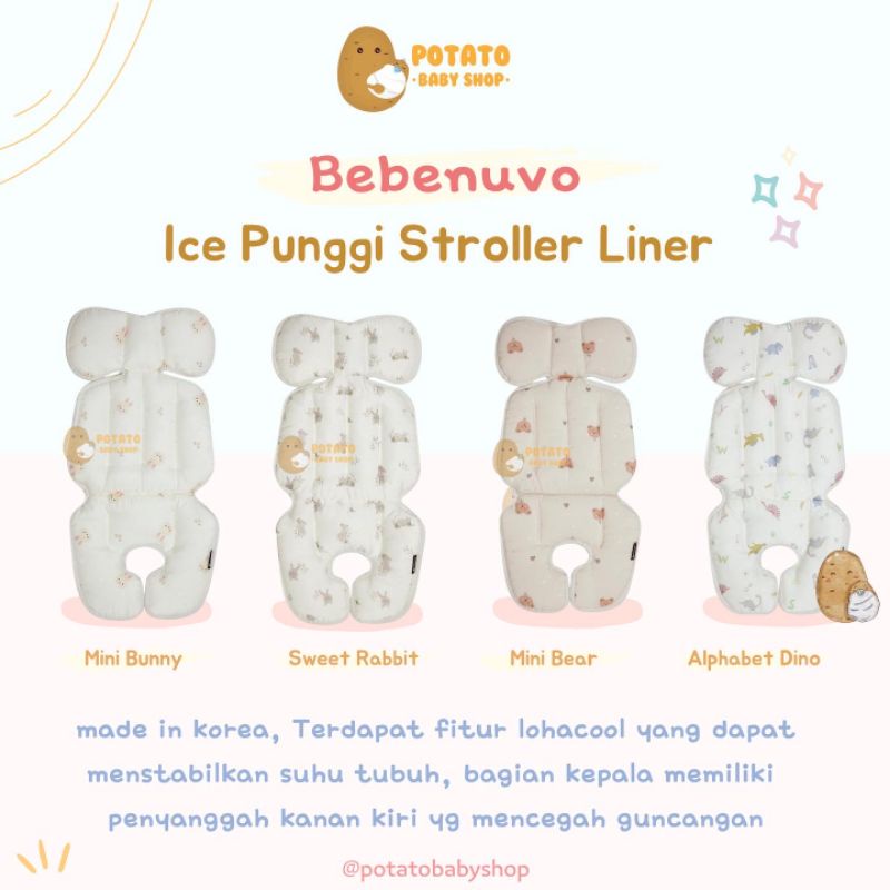 Bebenuvo Ice Punggi Cool  Liner / alas stroller Korea