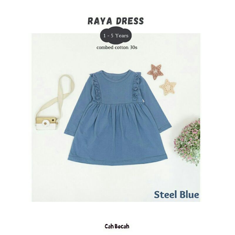 DRESS ANAK PEREMPUAN LENGAN PANJANG CAH BOCAH RAYA DRESS