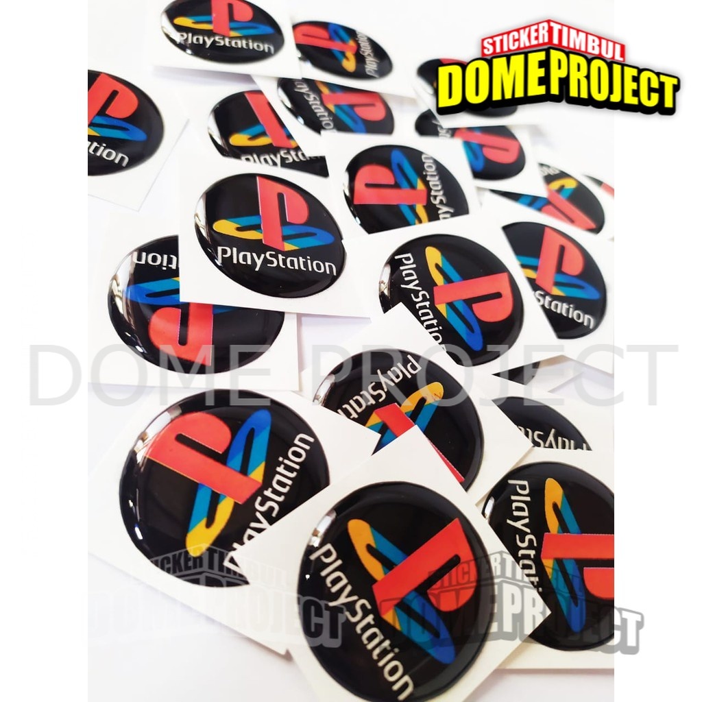 STIKER MOTOR TIMBUL MOTOR KACA MOBIL HELM KOPER EMBLEM 3D LOGO PLAYSTATION CLASSIC AESTHETIC KEREN WATERPROOF SATUAN