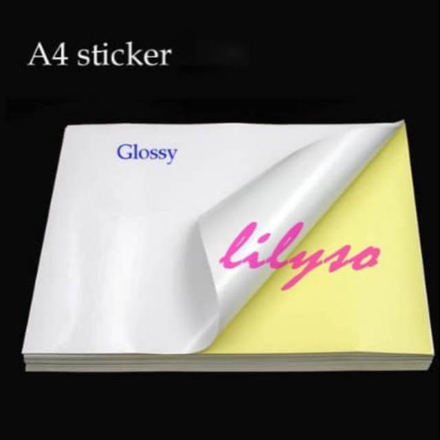 

Kertas Stiker Polos A4 Kromo-Glossy-Sticker High Quality Praktis harga untuk 50pcs
