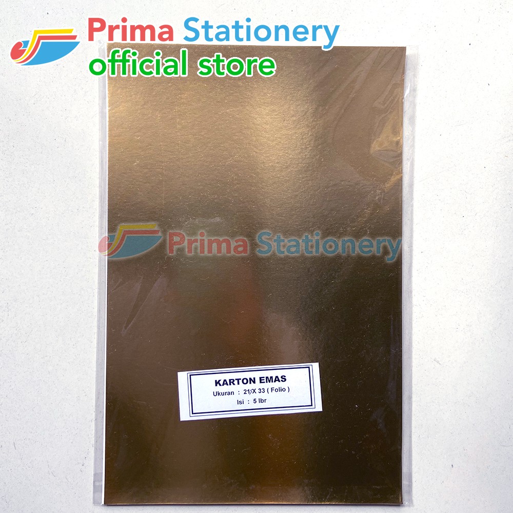 Karton Warna Emas Gold Kilap - Kertas Karton Warna 1 Sisi
