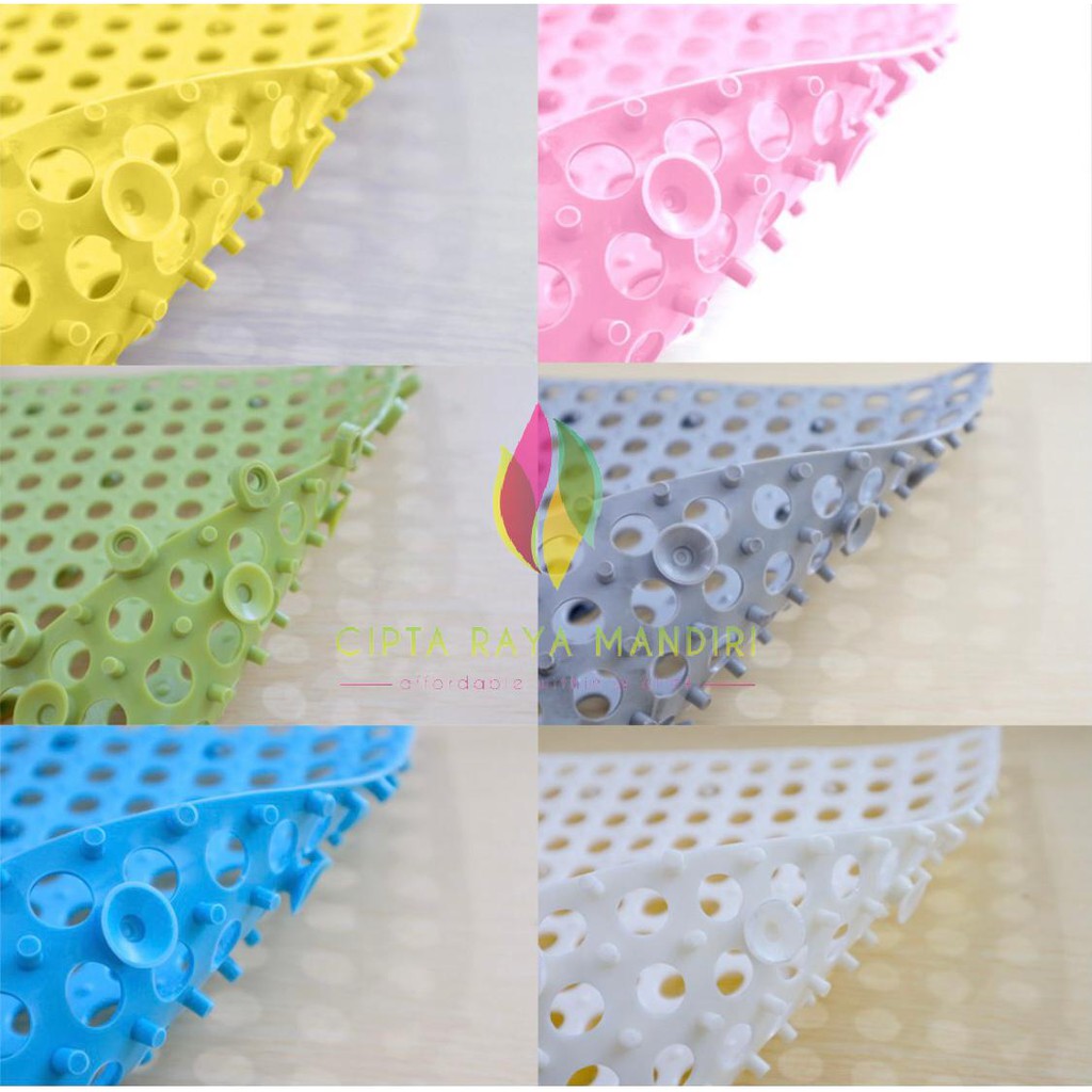 Karpet Anti Slip Kamar Mandi POLKADOT PVC Karpet Anti Licin Dapur Mat Non-slip 30x30 cm