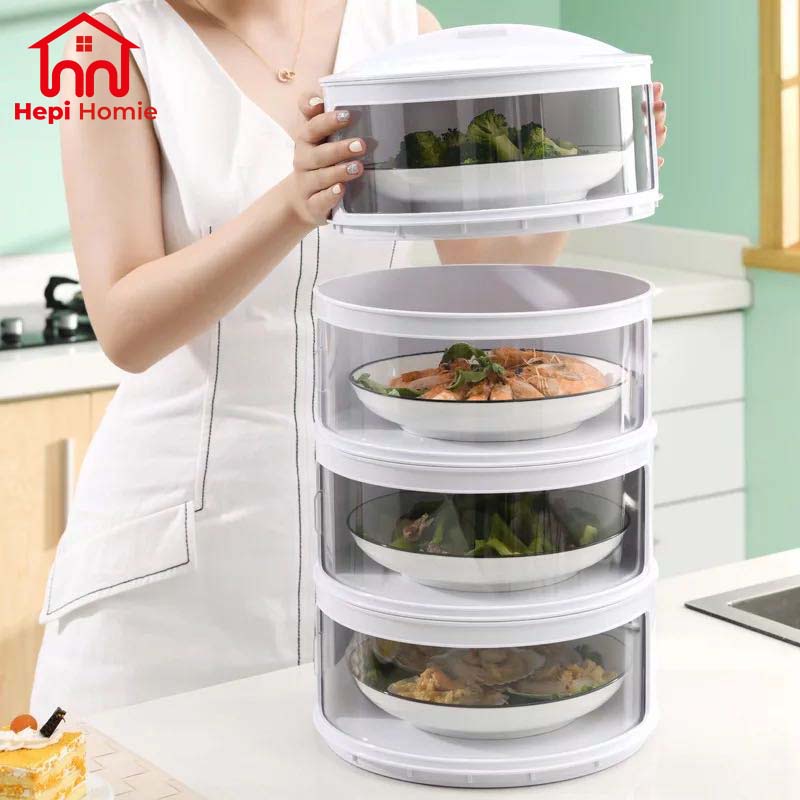 [HH] TUDUNG SAJI SUSUN / RAK TEMPAT PENYIMPANAN MAKANAN 4 TINGKAT PENUTUP SAYUR TETAP HANGAT / FOOD COVER STORAGE 5 LAYER