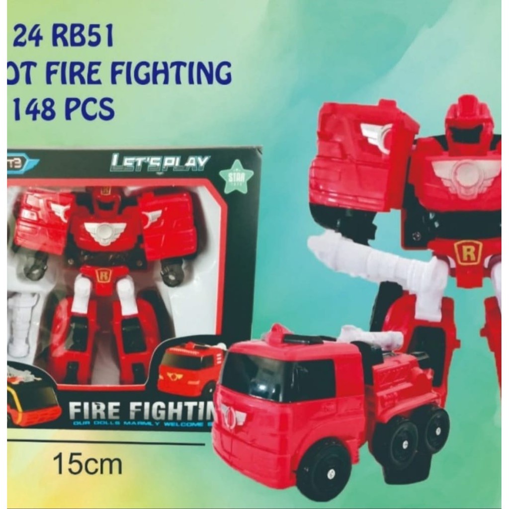 ST24-RB51 Mainan Robot Tobbot Torbott Fire Fighting Dus ST24 - RB51