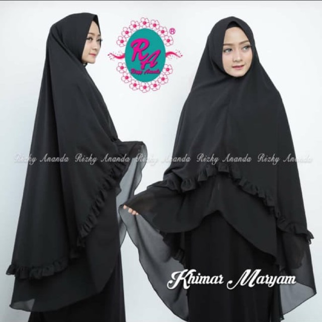 Syar'i Khimar Rizqy Ananda Ori Pakaian Wanita Muslim Kerudung Perempuan Jilbab Gamis Syari Panjang