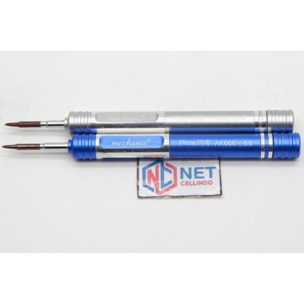 Dijual OBENG IPHONE 7 MECHANIC AK-666 0,6 / IP 7 MECHANIC 0,6 (Y) / MATA (Y) Diskon