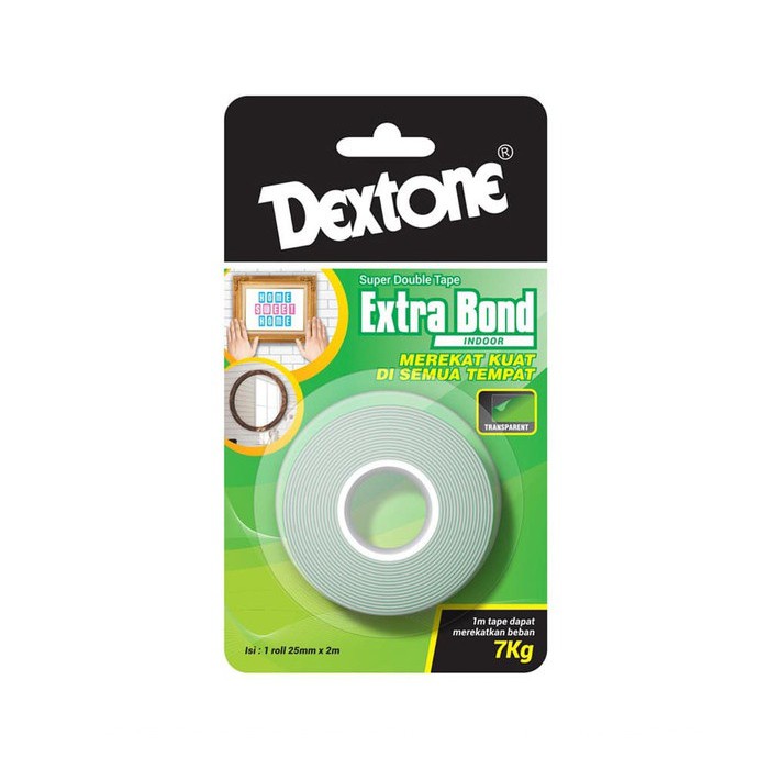 

Dextone Extra Bond Indoor varian Hijau - Double Tape 25 mm