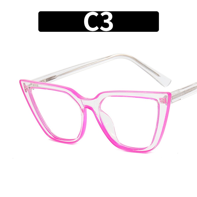 Kacamata Cat Eye Fluorescent Anti Blue Light TR90 Gaya Barat