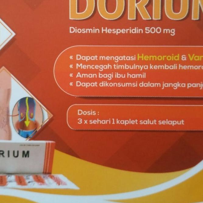 NEW ARRIVAL ATR-491 Obat WASIR DORIUM isi DIOSMIN HESPERIDIN 500 MG sama dengan ARDIUM kemasan 1 str