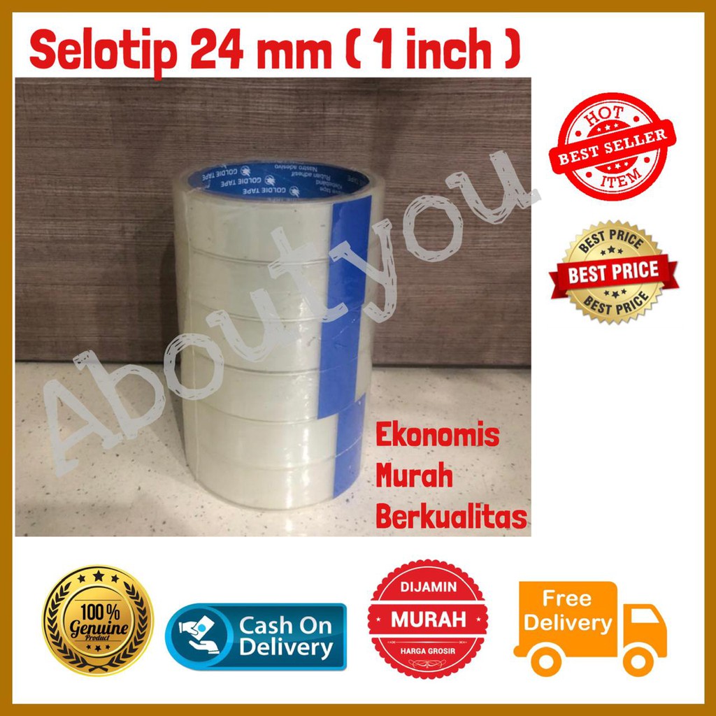 

Selotip 1 inch / solatip 24 mm / isolasi 24mm MURAH EKONOMIS lengket