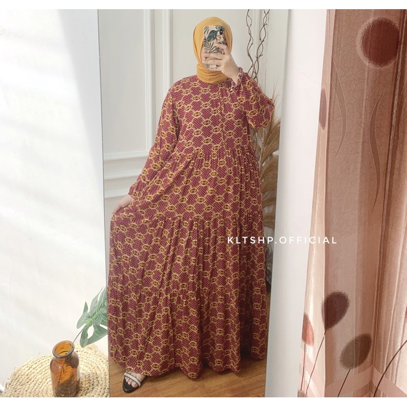 DRESS RAYON / DRESS SYAR’I / GAMIS SYARI / GAMIS PREMIUM-Sultan maron
