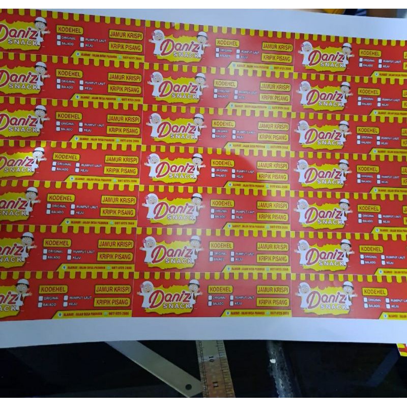

CUSTOM STICKER LABEL BAHAN A3+, BONTAC, FINYL, CINA, STICKER TRANSPARAN