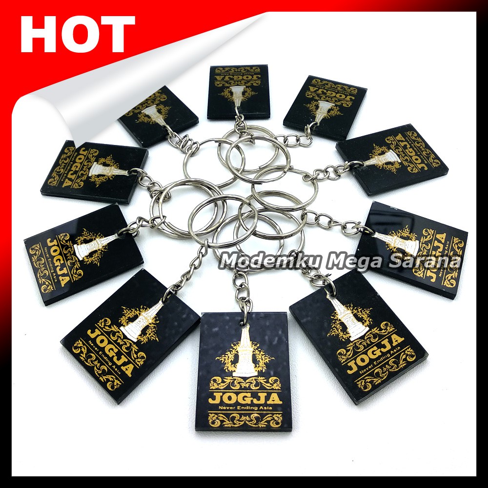Gantungan Kunci Jogja MRT02 - Tugu Jogja Kotak - 20pcs