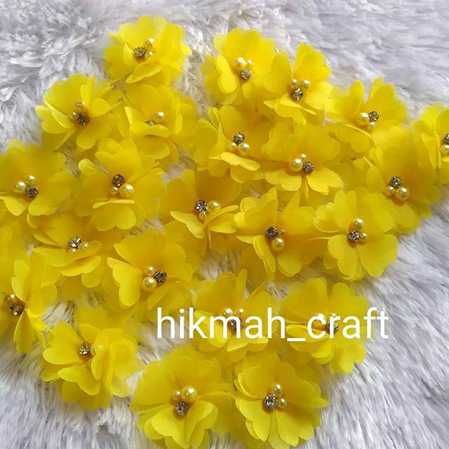 Aplikasi bunga 3d utk hiasan baju,gaun,hijab,dll