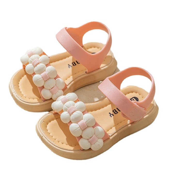 [Tokobig] Pompom Sandal Anak Perempuan Import Sandal Bayi Perempuan Ukuran 20-30 Usia 1-5 Tahun TOP PRODUK - live pagi siang malam