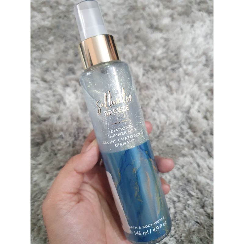 BBW BODY MIST SHIMMER MIST SALT WATER BREZE PRELOVED