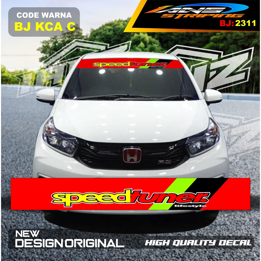 STIKER DECAL KACA DEPAN MOBIL BRIO / STICKER KACA DEPAN MOBIL HONDA JAZZ / VARIASI STIKER MOBIL AYLA / STIKER KACA MOBIL