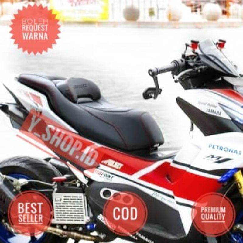 Cover Kulit Jok Custom Motor Aerox New 155  125 Cc Modif Eropa MBtech Terlaris