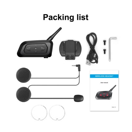 ALTERNATIF INTERCOM V5 BLUETOOTH HELM HEADSET FM RADIO WATERPROOF VS INTERCOM HELM QTB35 B35 QTA35 MAXTO M2 EJEAS V6 PRO ORIGINAL-2