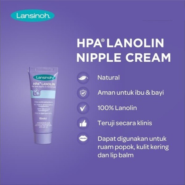 Lansinoh Nipple Cream Krim Puting Lecet Krim Payudara Lecet HPA Lanolin 10 gr / 40 gr