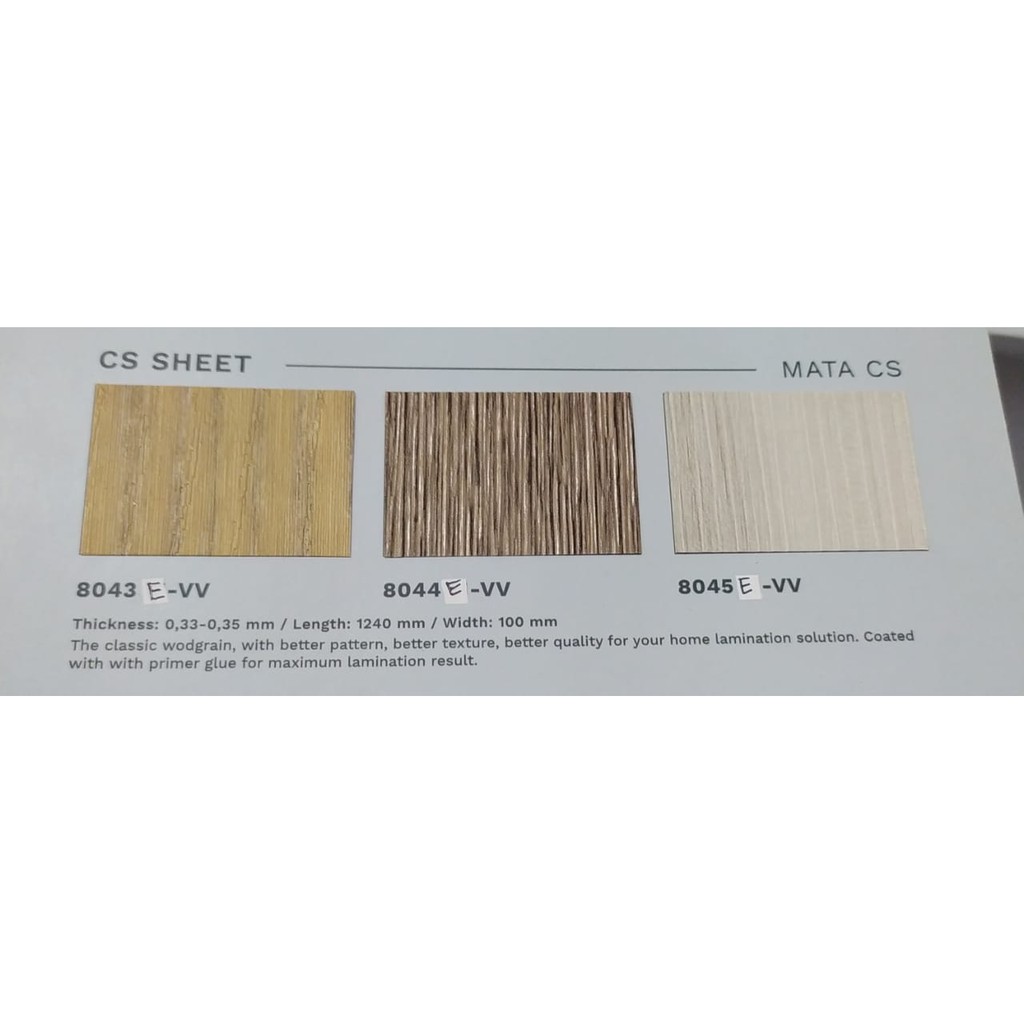CS SHEET EVV PVC SHEET WOODGRAIN PVC SHEET SERAT KAYU SHEET URAT KAYU CS E-VV CS SHEET E-VV