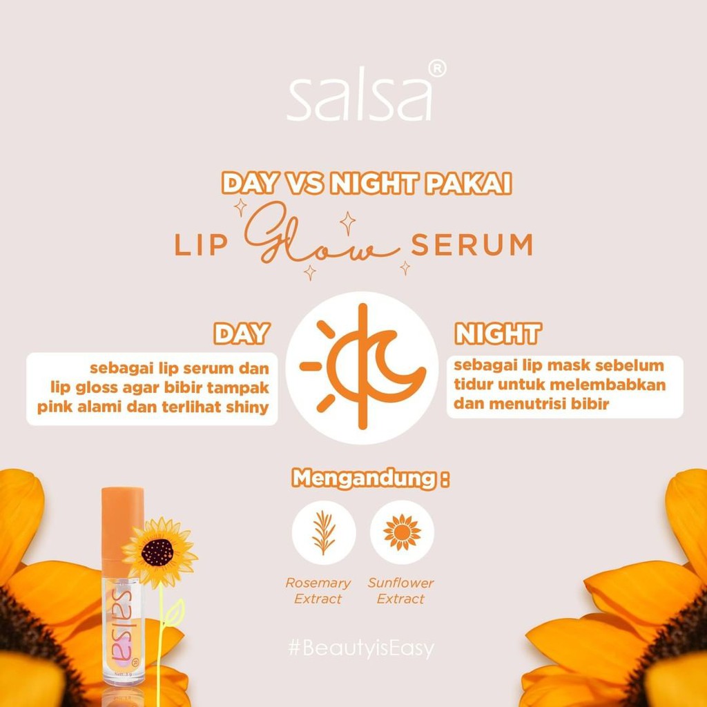 ⭐BAGUS⭐ SALSA LIP GLOW SERUM | Lipglow Lippie Serum Bibir 3gr