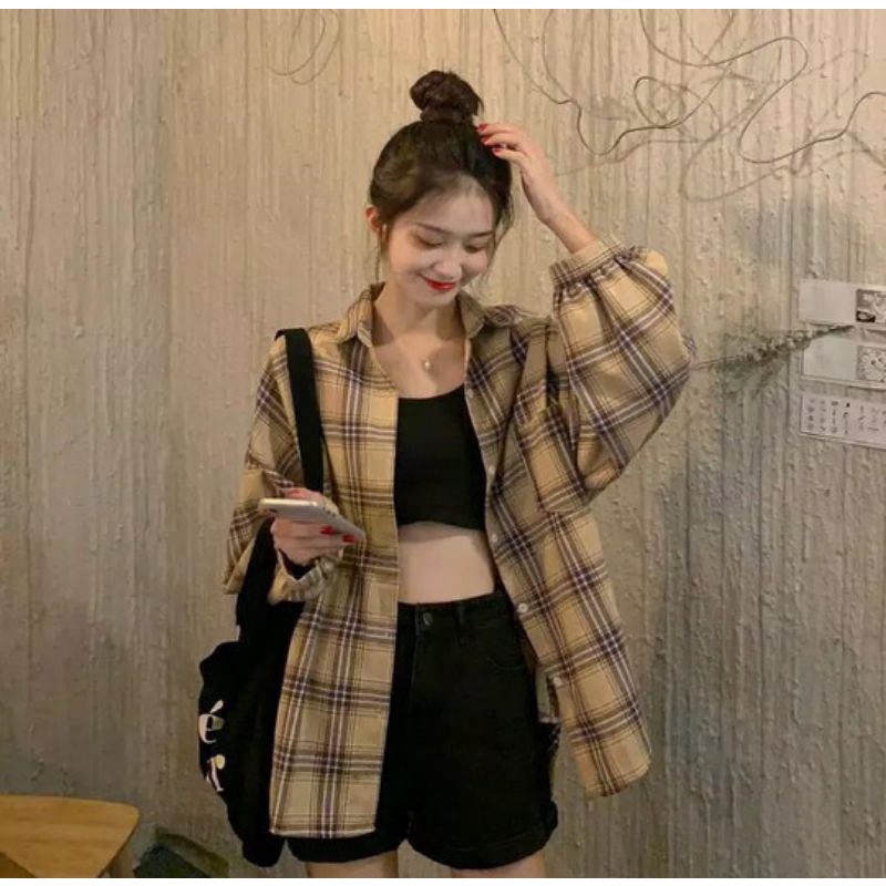 C&C OVERSIZE KEMEJA OSLIN | Kemeja Oversize Wanita - Kemeja Korea-1