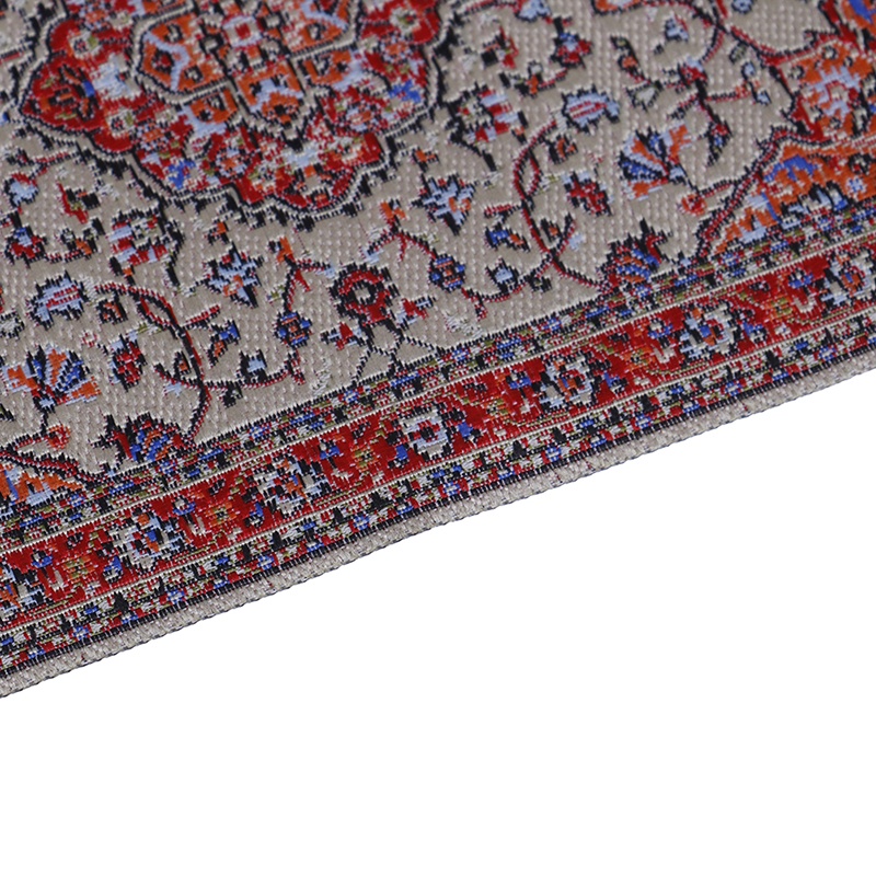 【Theredsunrisesiwy.id】1:12 Dollhouse miniature embroidered carpet woven floral rug floor coverings