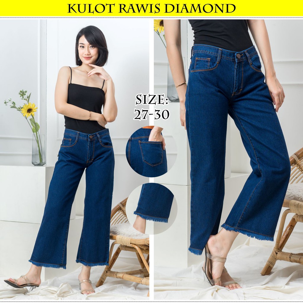 KENYAJEANS CELANA JEANS PREMIUM KULOT RAWIS /BOYFRIEND KULOT /NONSTREACH JEANS /2 WARNA