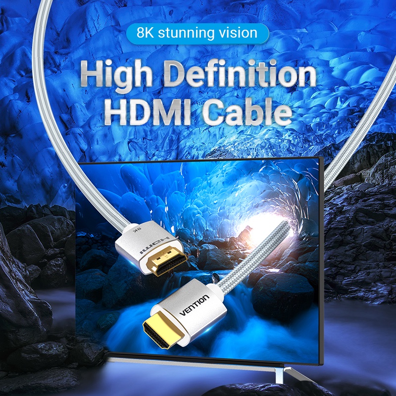 ( BISA COD ) Vention Kabel HDMI 3D v2.1 8K HDR UHD High Speed Quality ETHERNET ALC