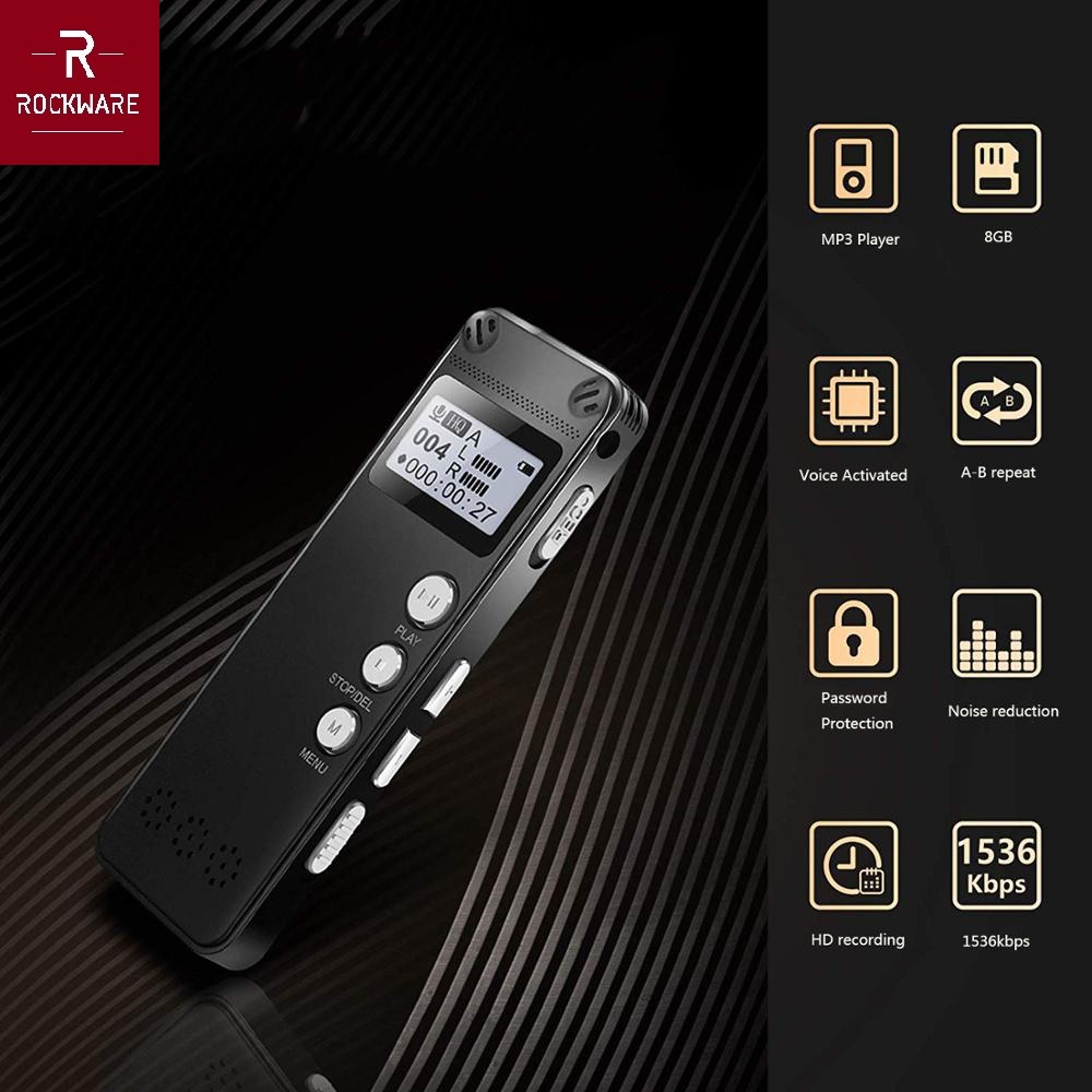 ROCKWARE RW-AVR07 - Digital Voice Recorder - Perekam Suara Digital 8GB