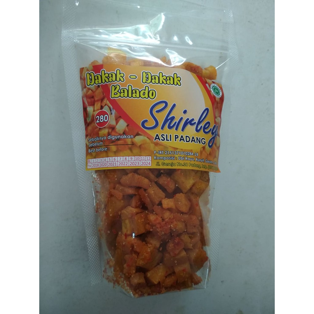 

Dakak Dakak Kotak/Petak Balado Pedas Shirley Khas Padang 200 gram