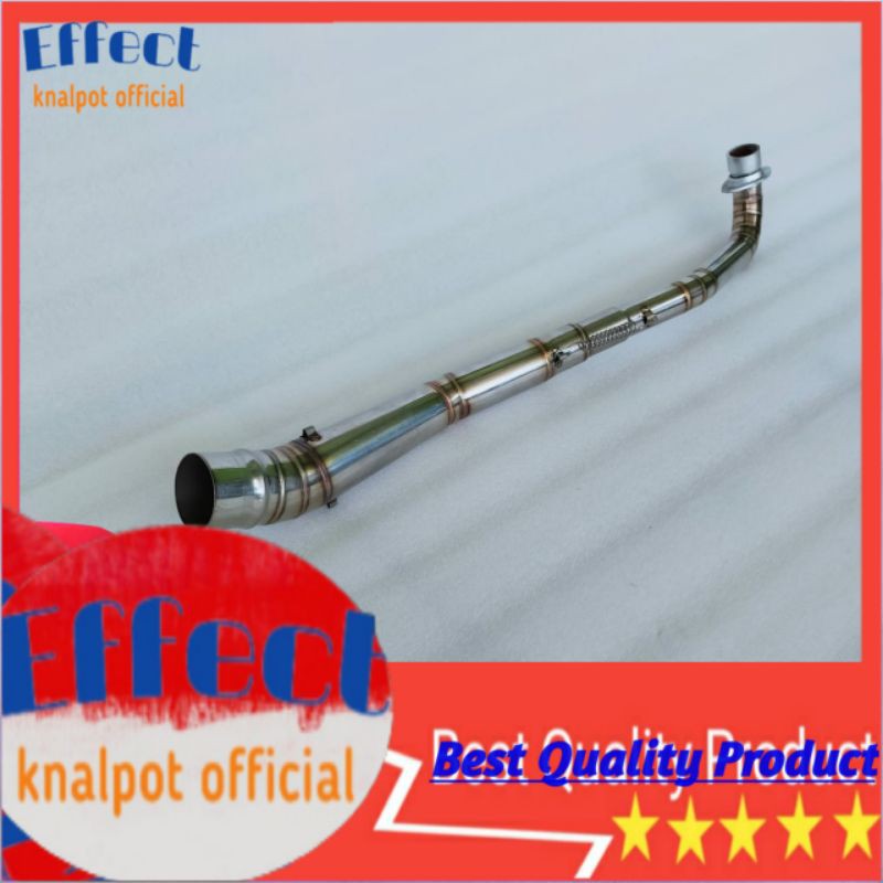 Pipa leher knalpot jupiter z supra fit vega r zr r astrea grand samping full cacing stenlis