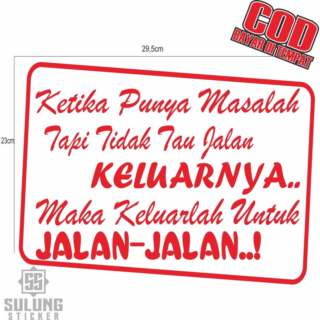 Cutting Stiker Mobil Truk Kata Kata Keren Lucu Sticker All Varian Aksesoris Terbaru