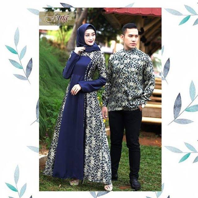 Couple batik muslim Pesta ALBERGA ori by FitriaStyle
