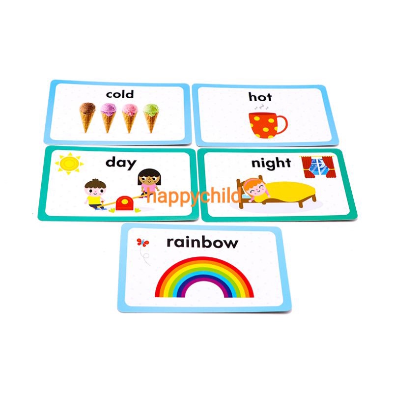 original 86 pcs Get ready for school flash card buku anak buku impor happychild