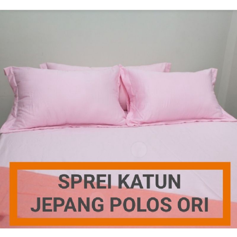 Sprei Katun Jepang Polos ORI 180x200x40