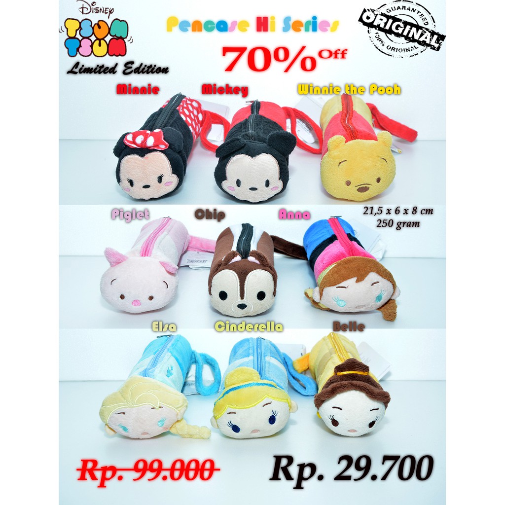 

Tempat Alat Tulis Pensil Karakter Original Tsum Tsum Disney Pencase Hi Series
