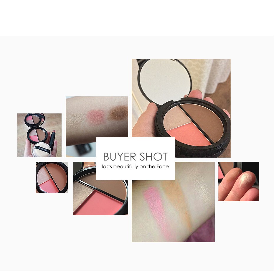 FOCALLURE Trio Blush Highlight &amp; Contour