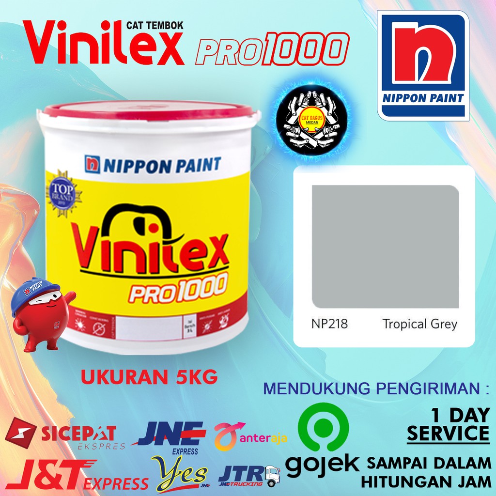 CAT AIR TEMBOK DINDING NIPPON PAINT VINILEX 5KG 5 KG WARNA  