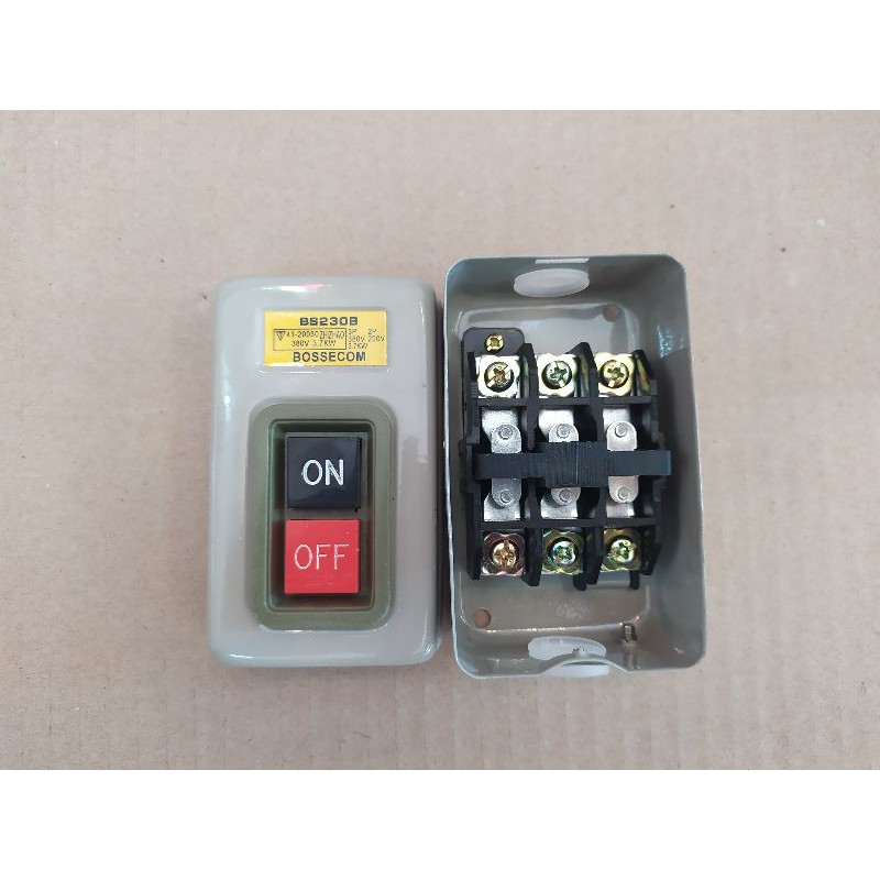 PUSH BUTTON ON OFF 15A / 30A 3 Phase BS-216B / BS-230B