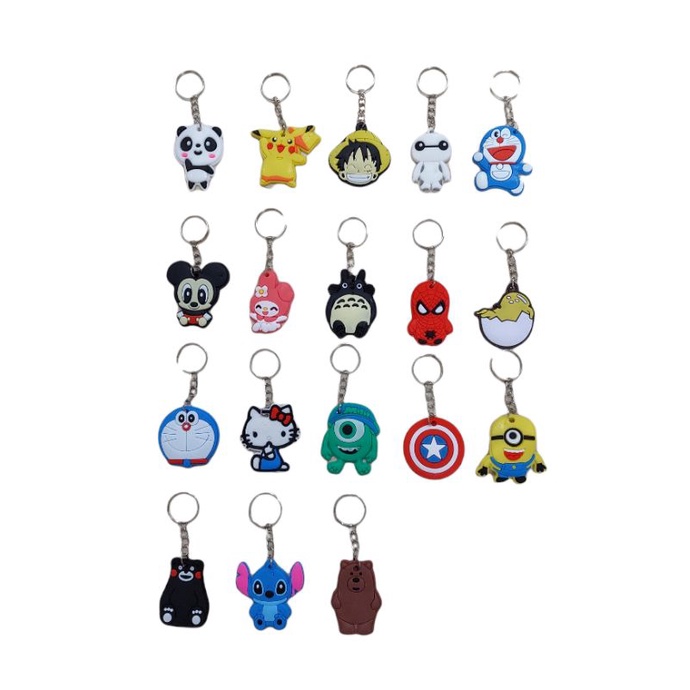 Gantungan Kunci Karakter lUCU Bahan PVC.