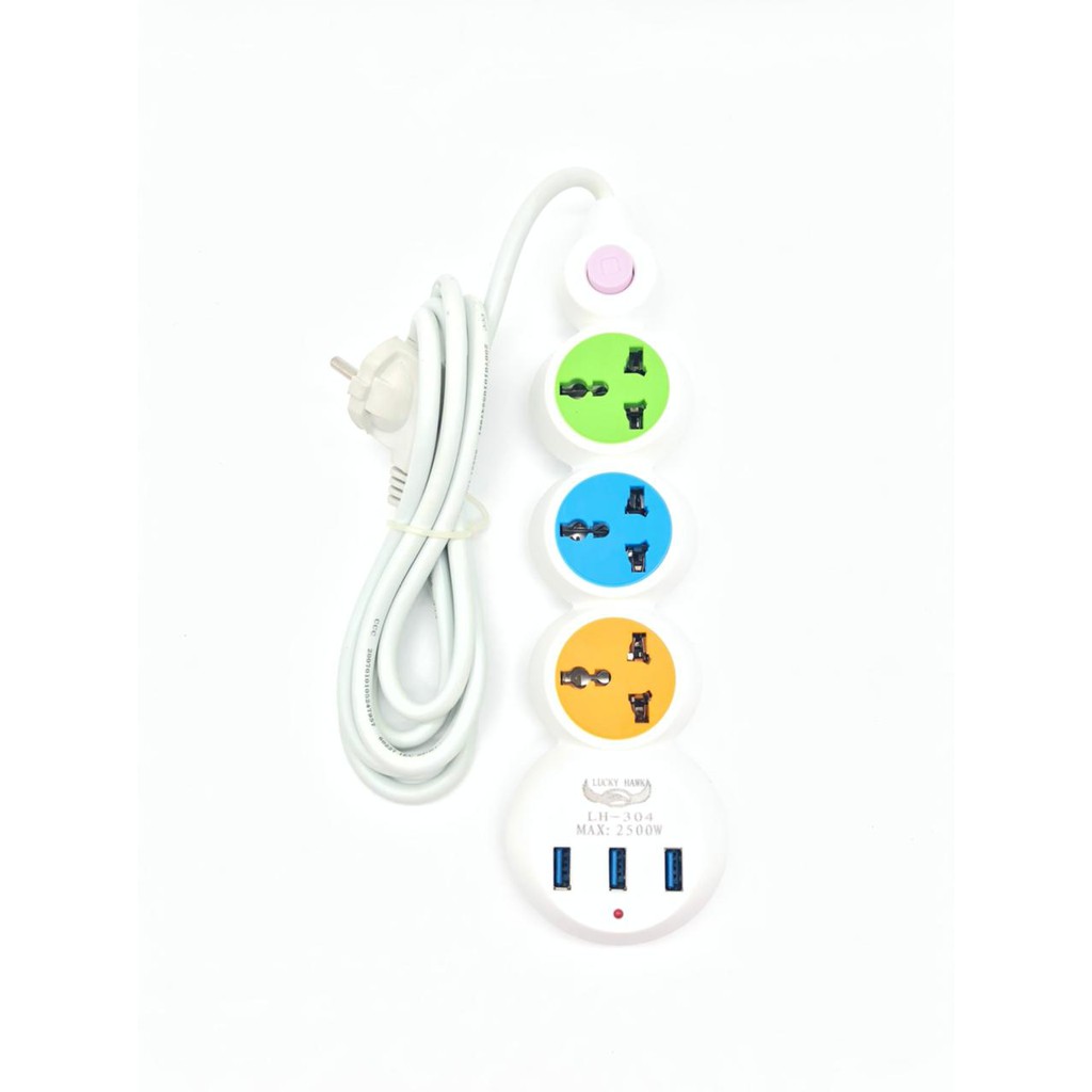 Stop Kontak/Power Strip/Socket USB Warna LH-304